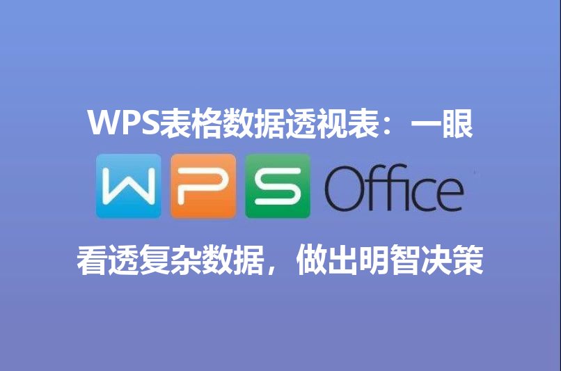 WPS表格数据透视表：一眼看透复杂数据，做出明智决策功能介绍