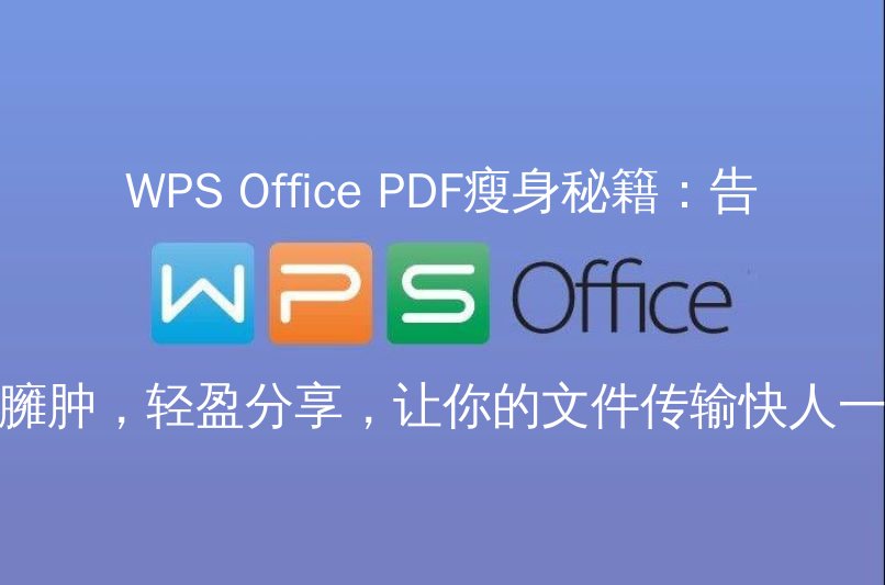 WPS Office PDF瘦身秘籍：告别臃肿，轻盈分享，让你的文件传输快人一步功能介绍